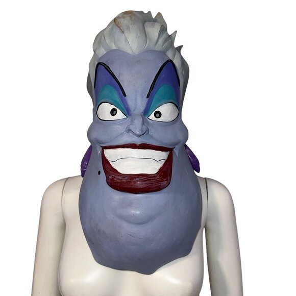 The Little Mermaid Ursula Disney Villian Halloween Mask Purple Latex Full Face - Picture 1 of 5
